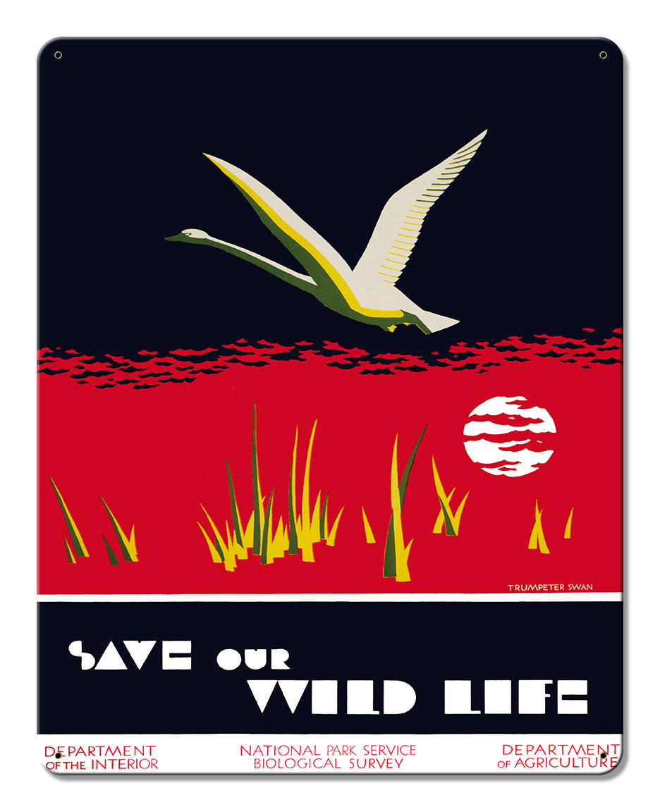 Save Our Wild Life Vintage Metal Sign