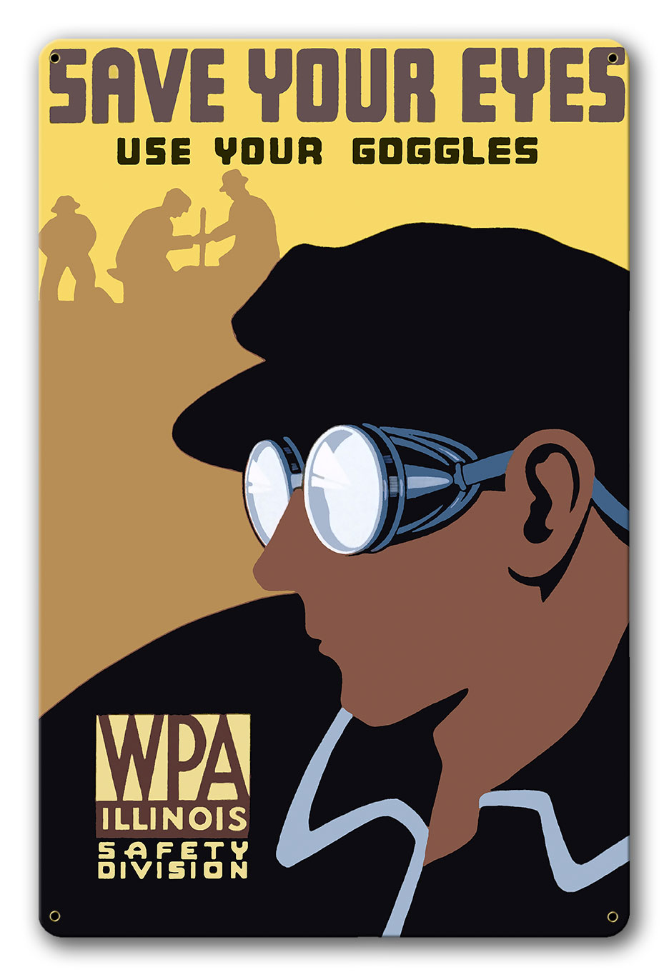 Save Your Eyes Vintage Metal Sign