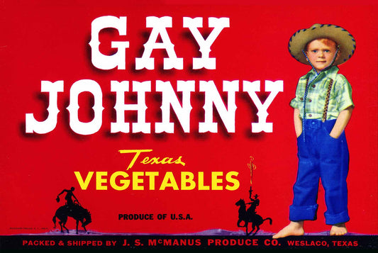 Gay Johnny Vegetables Vintage Metal Sign