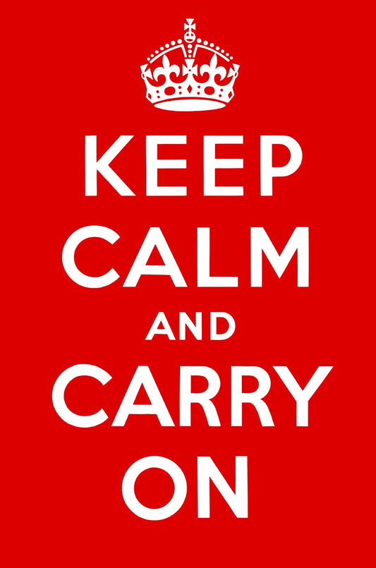 Keep Calm Red Vintage Metal Sign