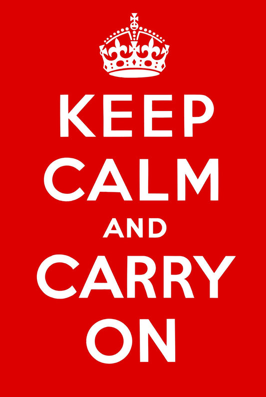 Keep Calm Red Vintage Metal Sign