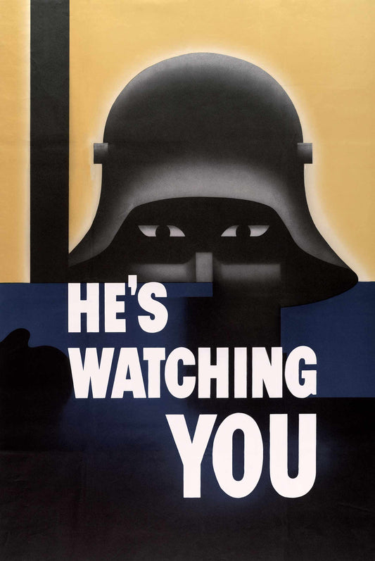 He'S Watching You Vintage Metal Sign