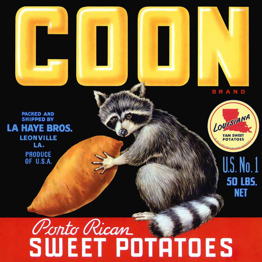 Coon Sweet Potatoes Vintage Metal Sign