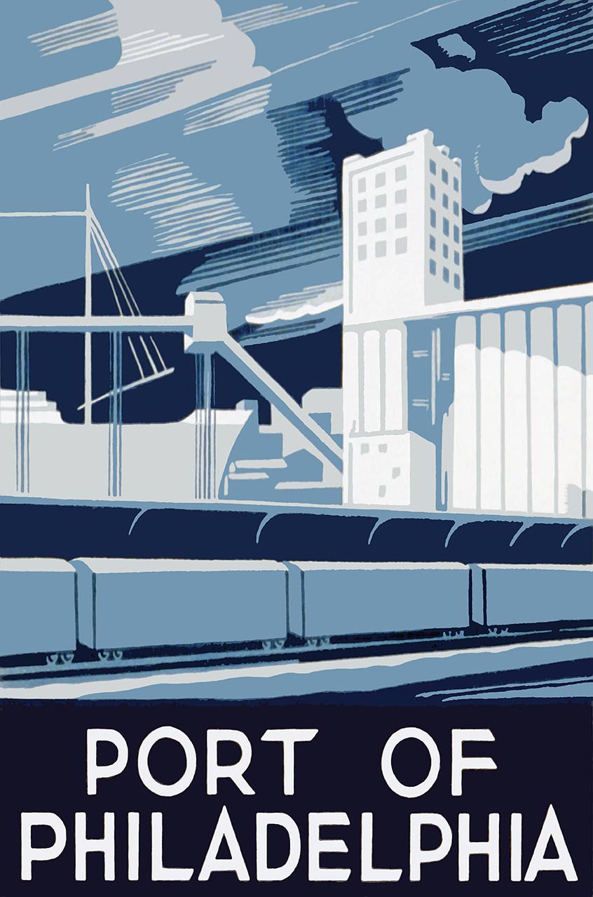 Port Of Philadelphia Vintage Metal Sign