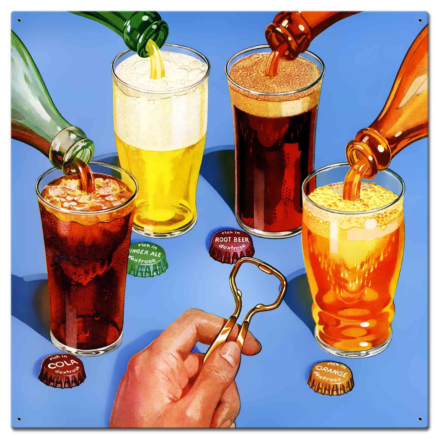 Pop Art 24 X 24 vintage metal sign