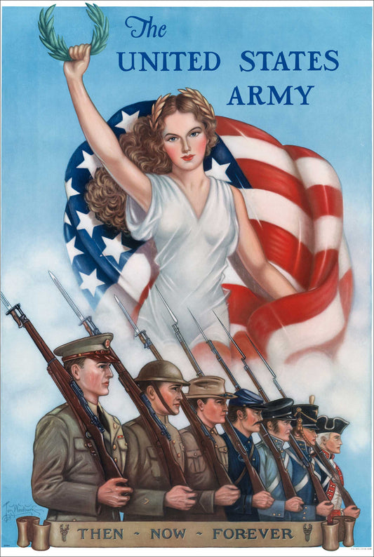 ARMY THEN NOW FOREVER Metal Sign 24in X 36in
