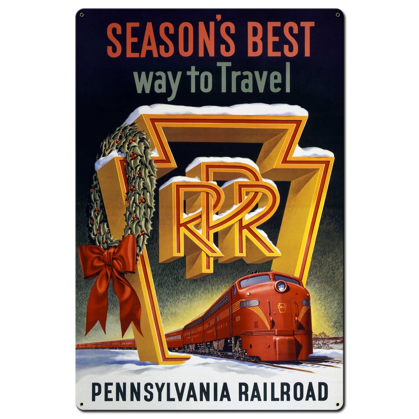 Seasons Best Way To Travel Metal Sign 24in X 36in