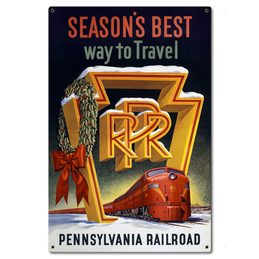 Seasons Best Way To Travel Metal Sign 16in X 24in
