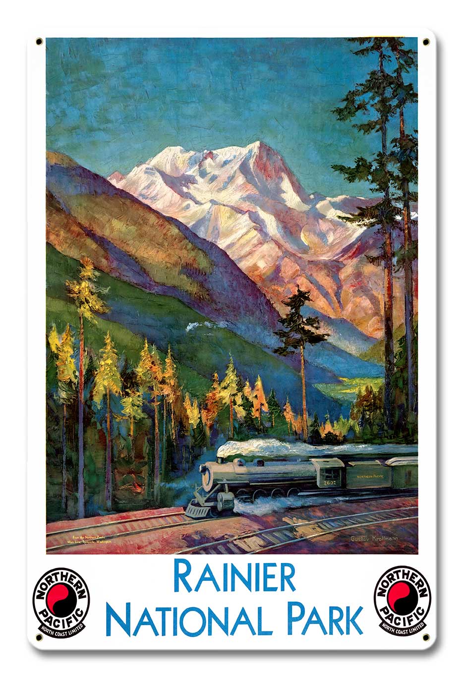 RANIER NATIONAL PARK Metal Sign 12in X 18in