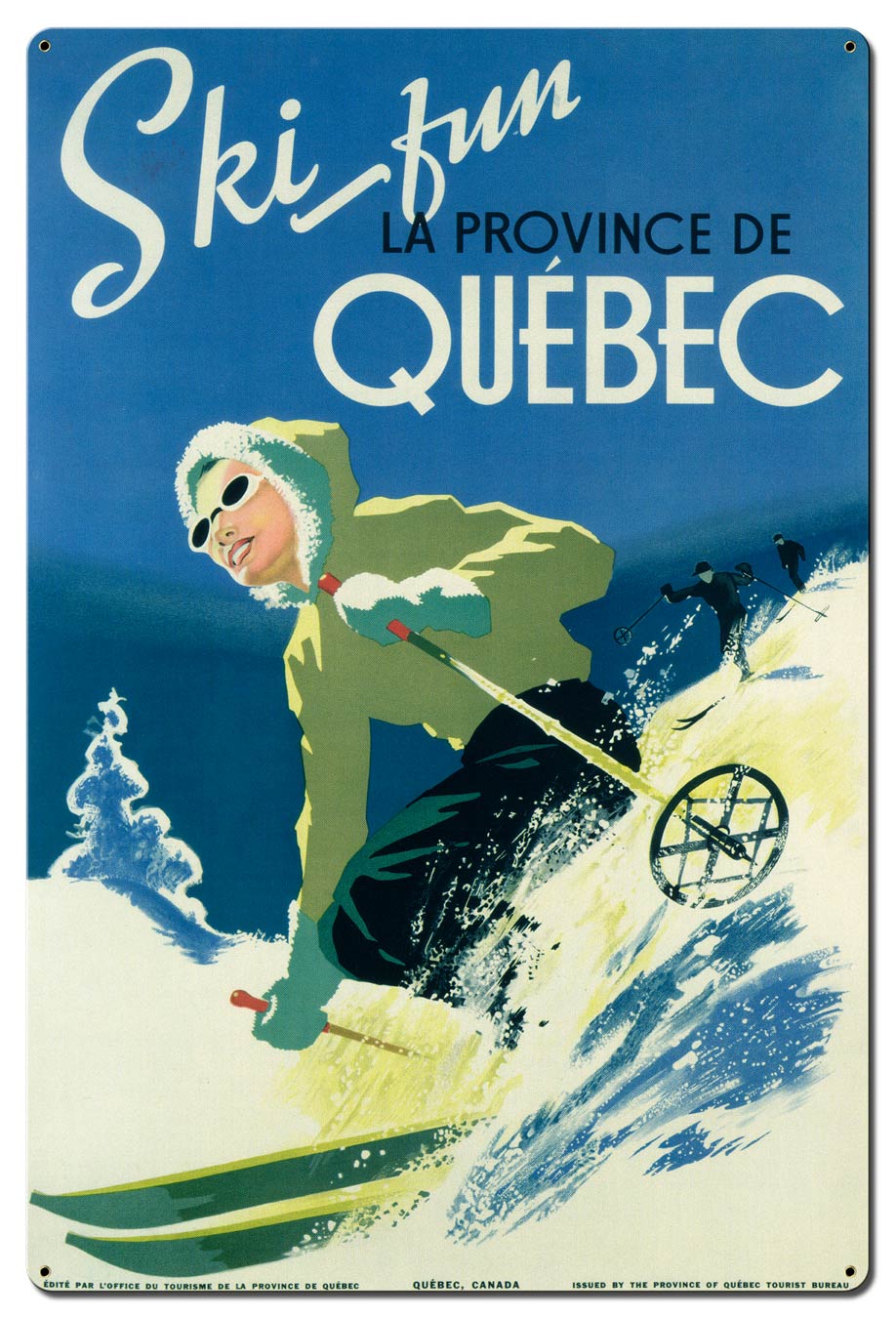 Ski Fun Quebec Vintage Sign