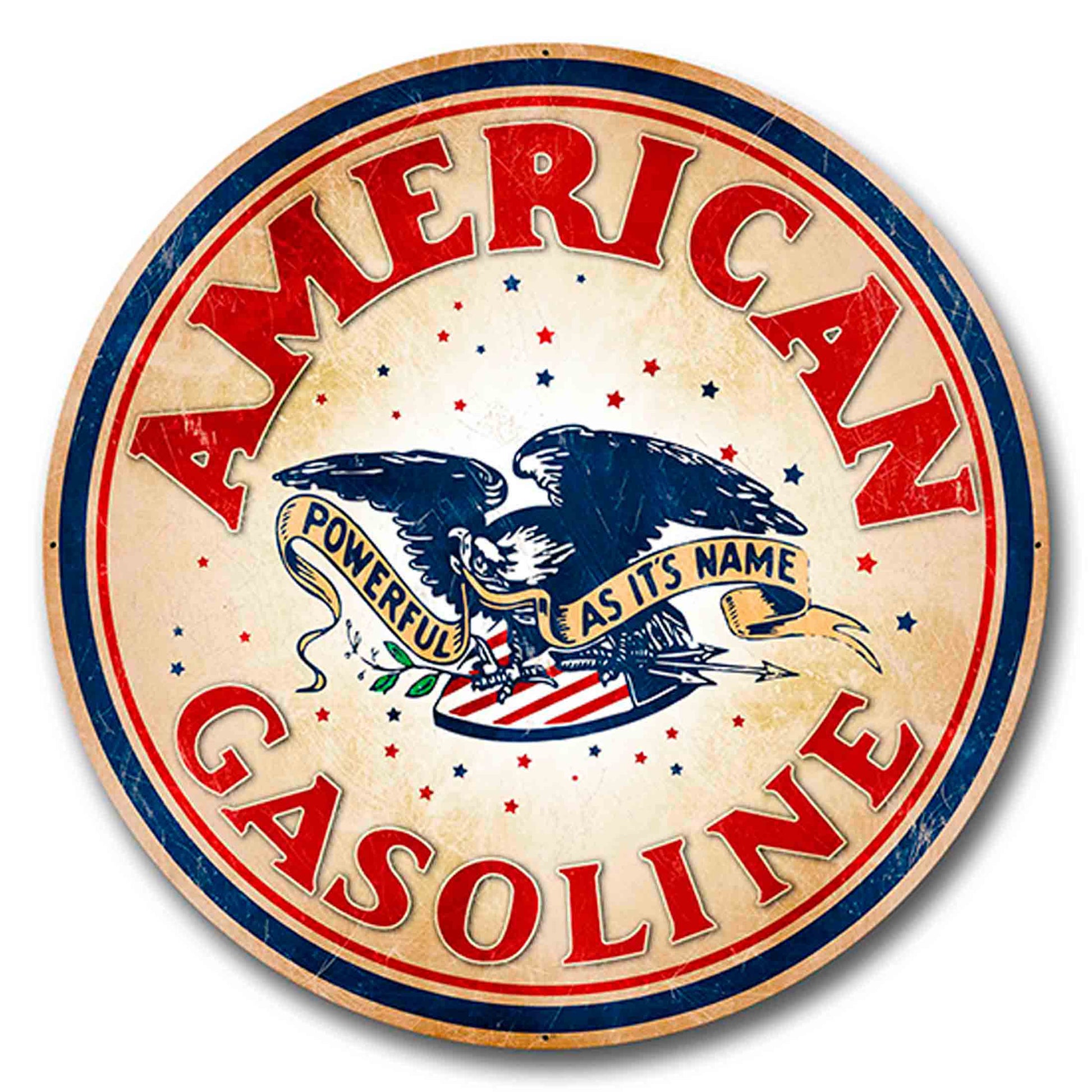 American Gasoline XXL 42 X 42 vintage metal sign