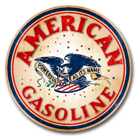 American Gasoline XXL 42 X 42 vintage metal sign