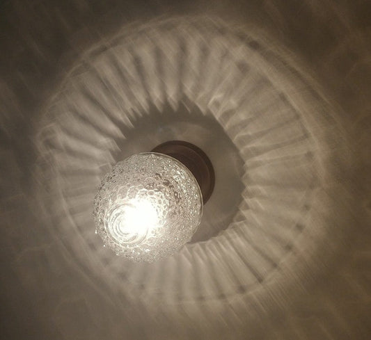 Authentic Vintage Chain Glass Ceiling Light