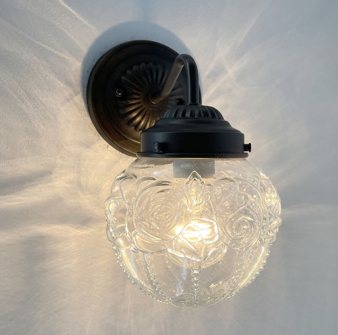Victorian Embossed Globe Wall Light