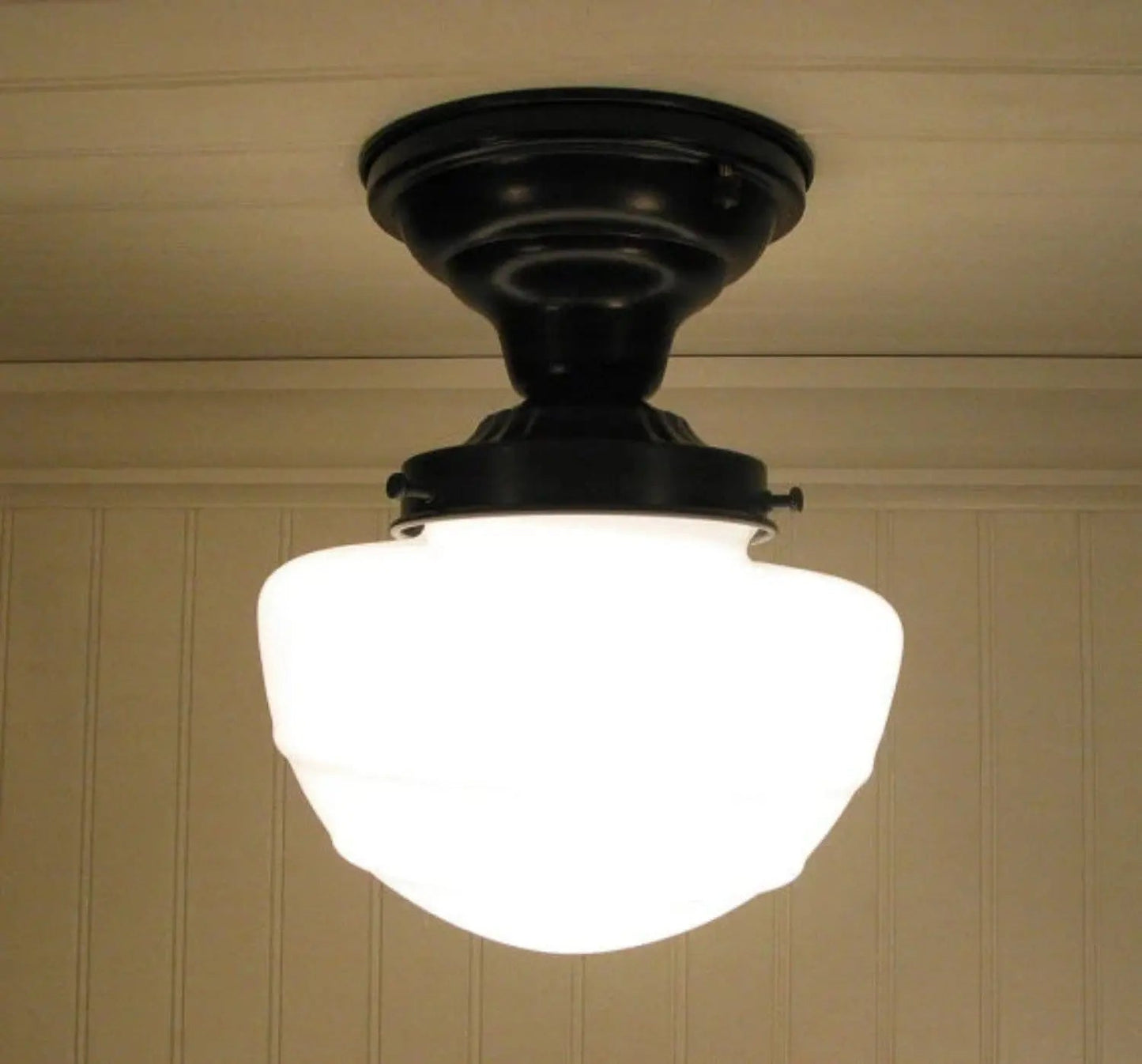 Schoolhouse Ceiling Light Fixture Mushroom Style