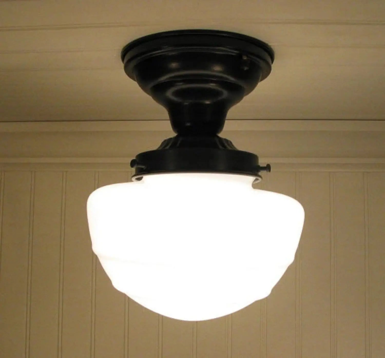 Schoolhouse Ceiling Light Fixture Mushroom Style