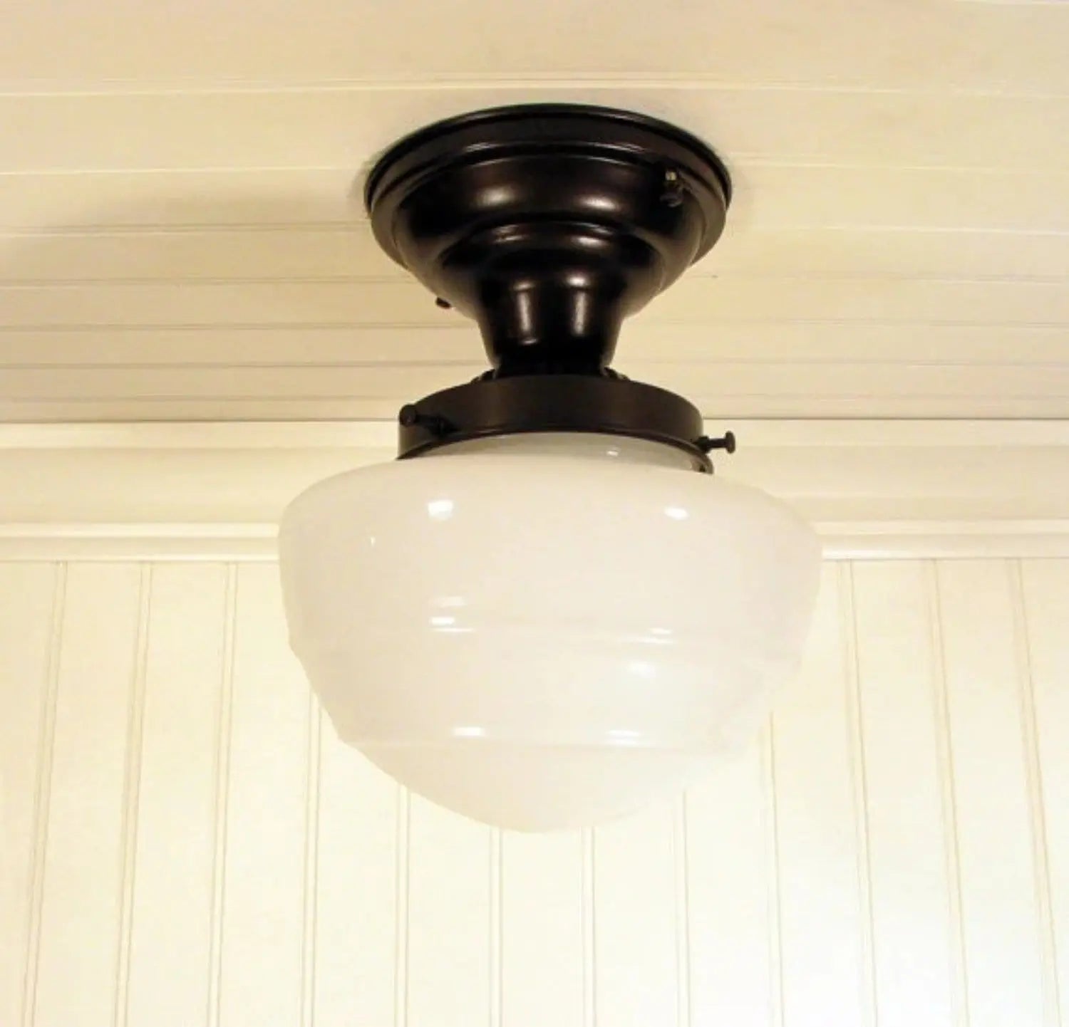 Schoolhouse Ceiling Light Fixture Mushroom Style