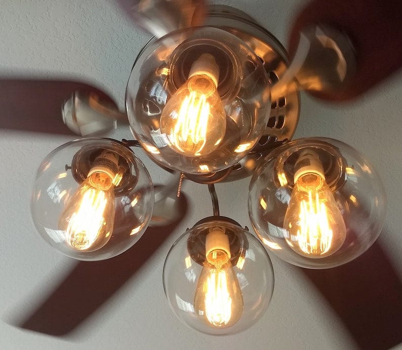 Modern Globe Ceiling Fan Light