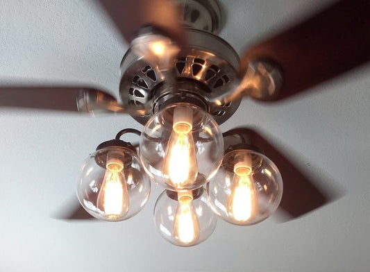 Modern Globe Ceiling Fan Light