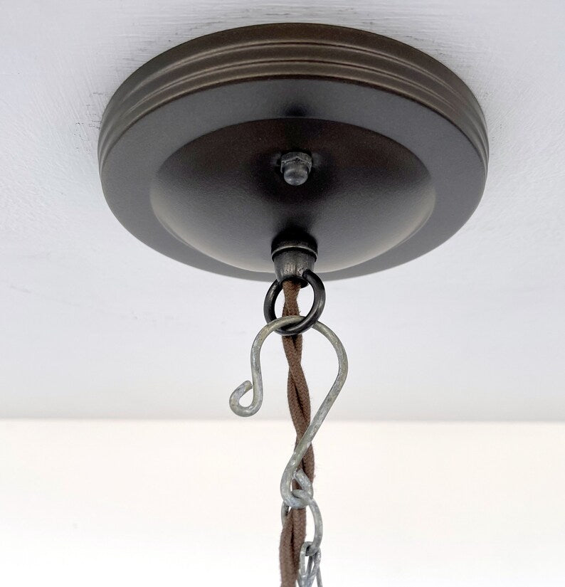 Weathered Galvanized Chandelier Light Fixture