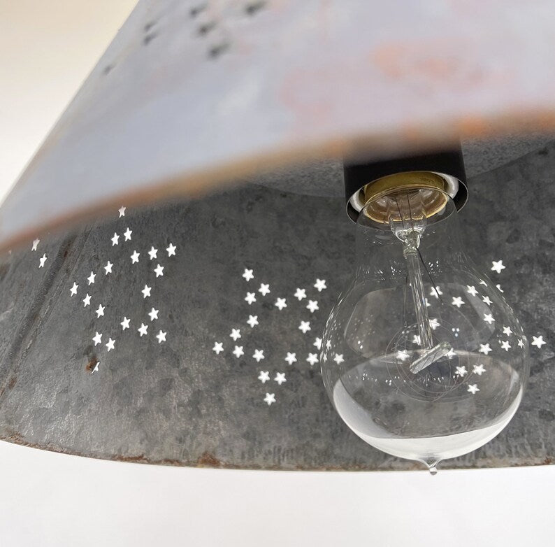 Weathered Galvanized Chandelier Light Fixture