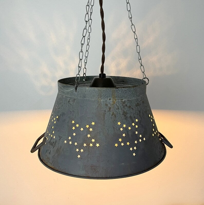 Weathered Galvanized Chandelier Light Fixture