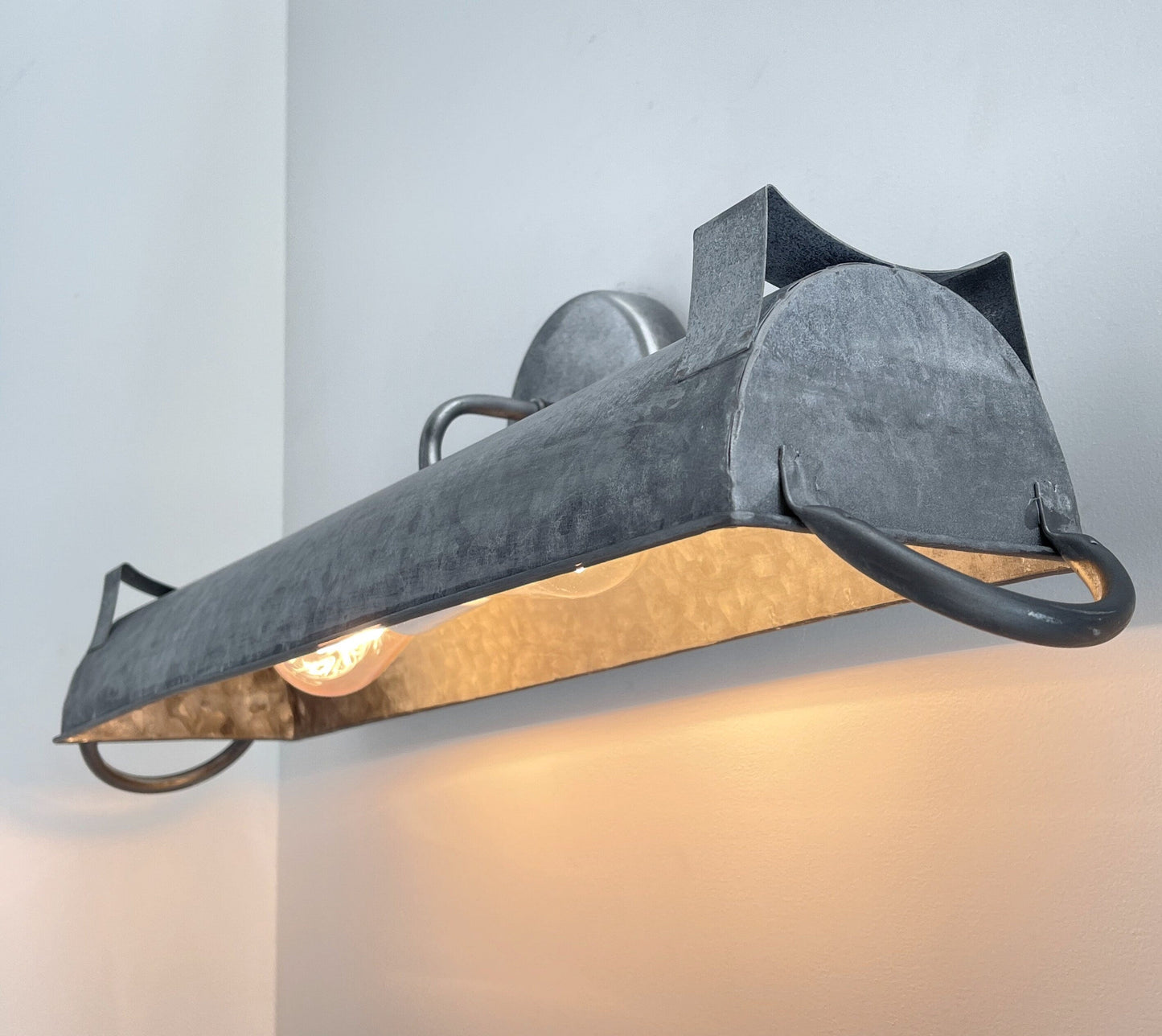 Galvanized Farmhouse Dome Wall Vanity Bathroom Light Fixture (3 sizes)