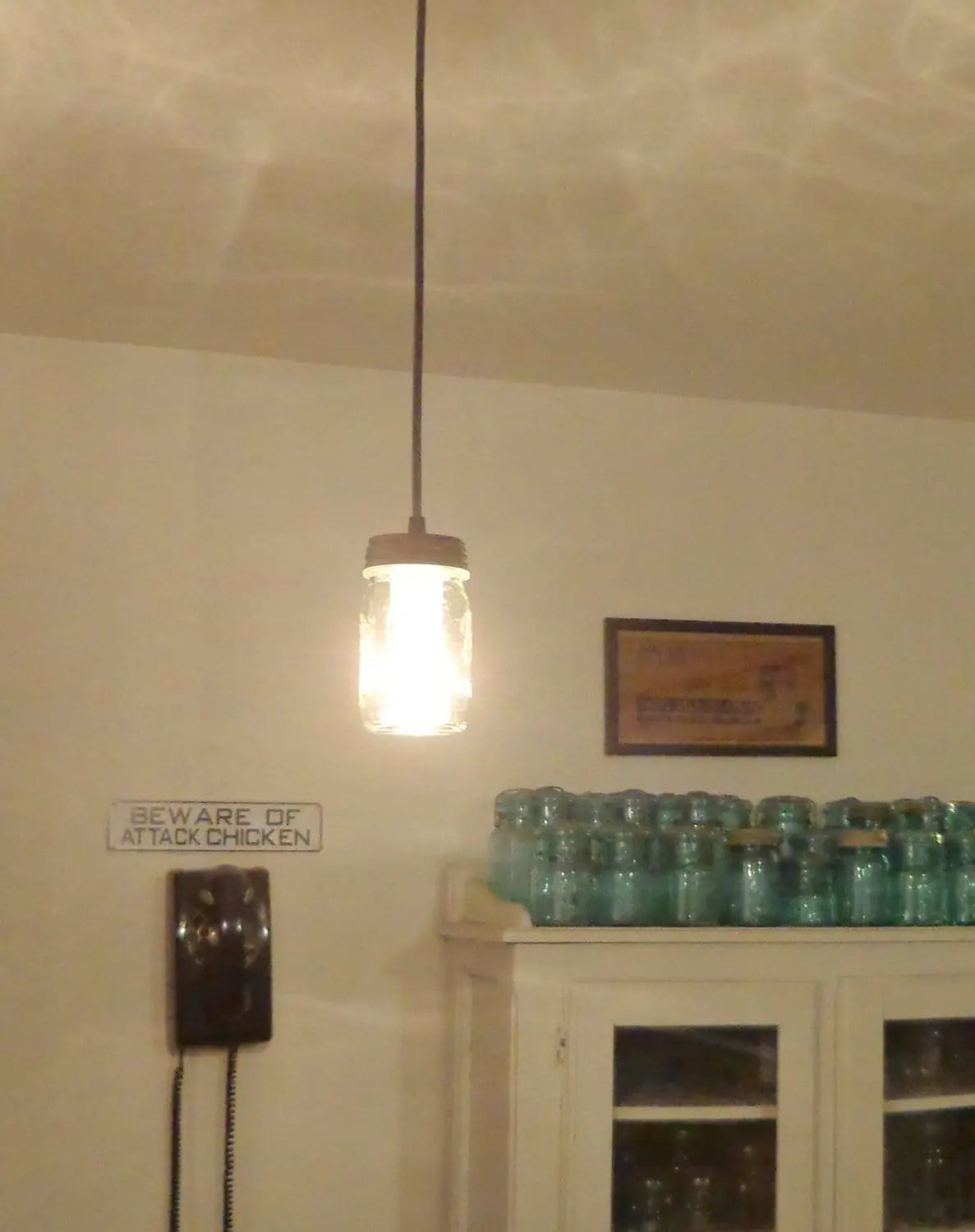 Mason Jar Pendant Light - Pint