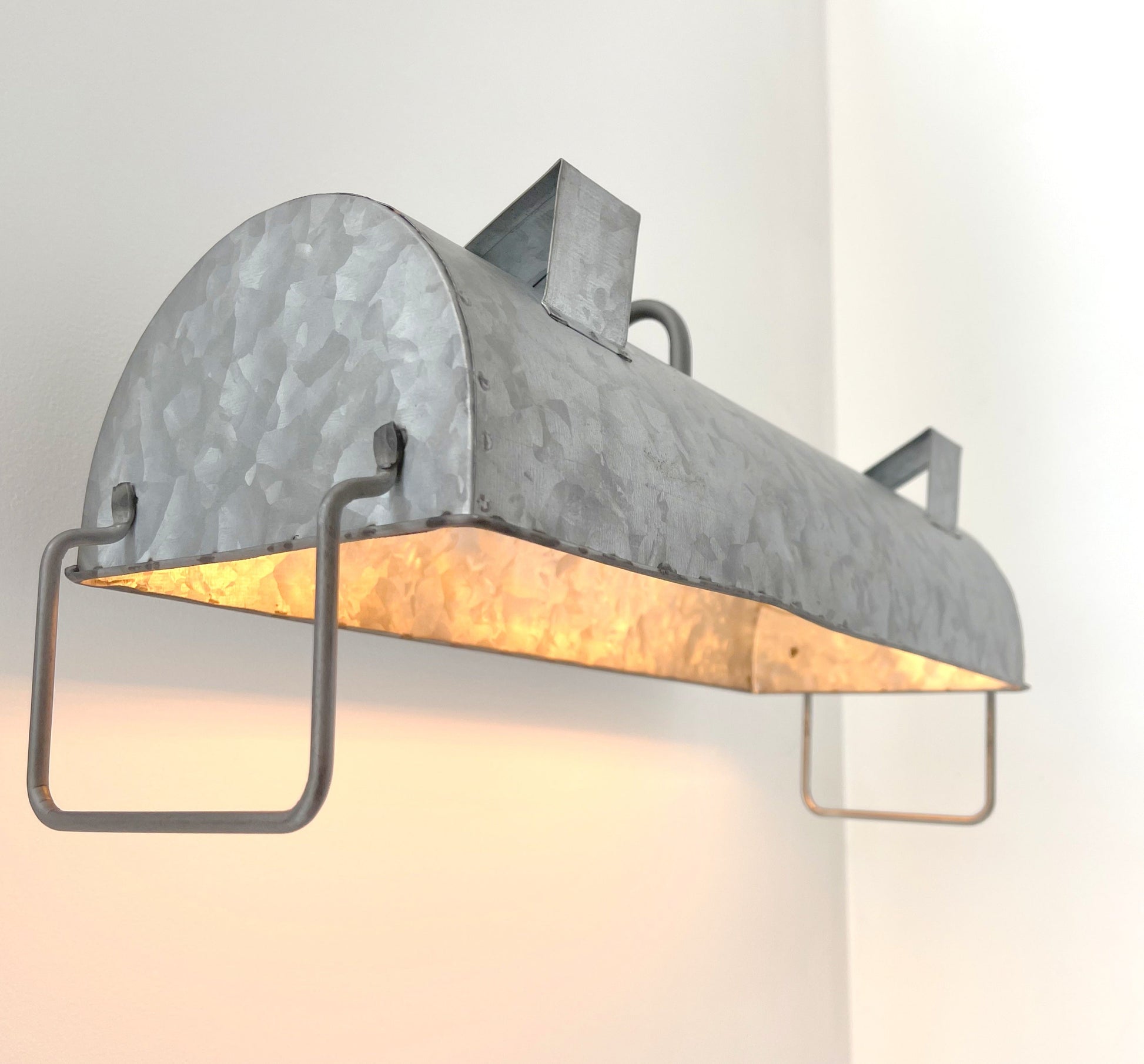 Industrial Galvanized Farmhouse Vanity Light
