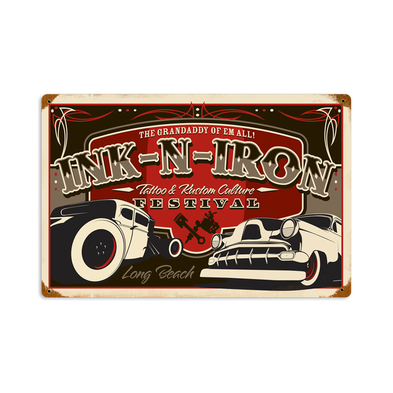 Long Beach Festival, Automotive, Vintage Metal Sign, 18 X 12 Inches