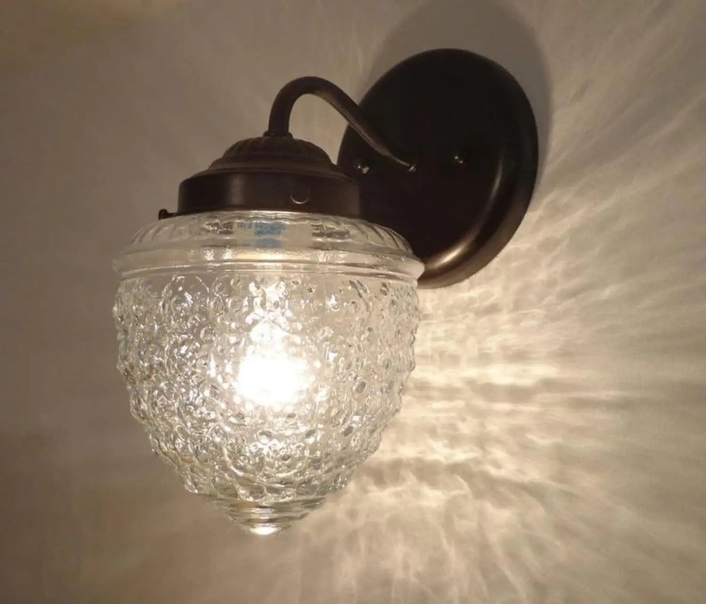 Acorn Glass Wall Sconce Light Fixture