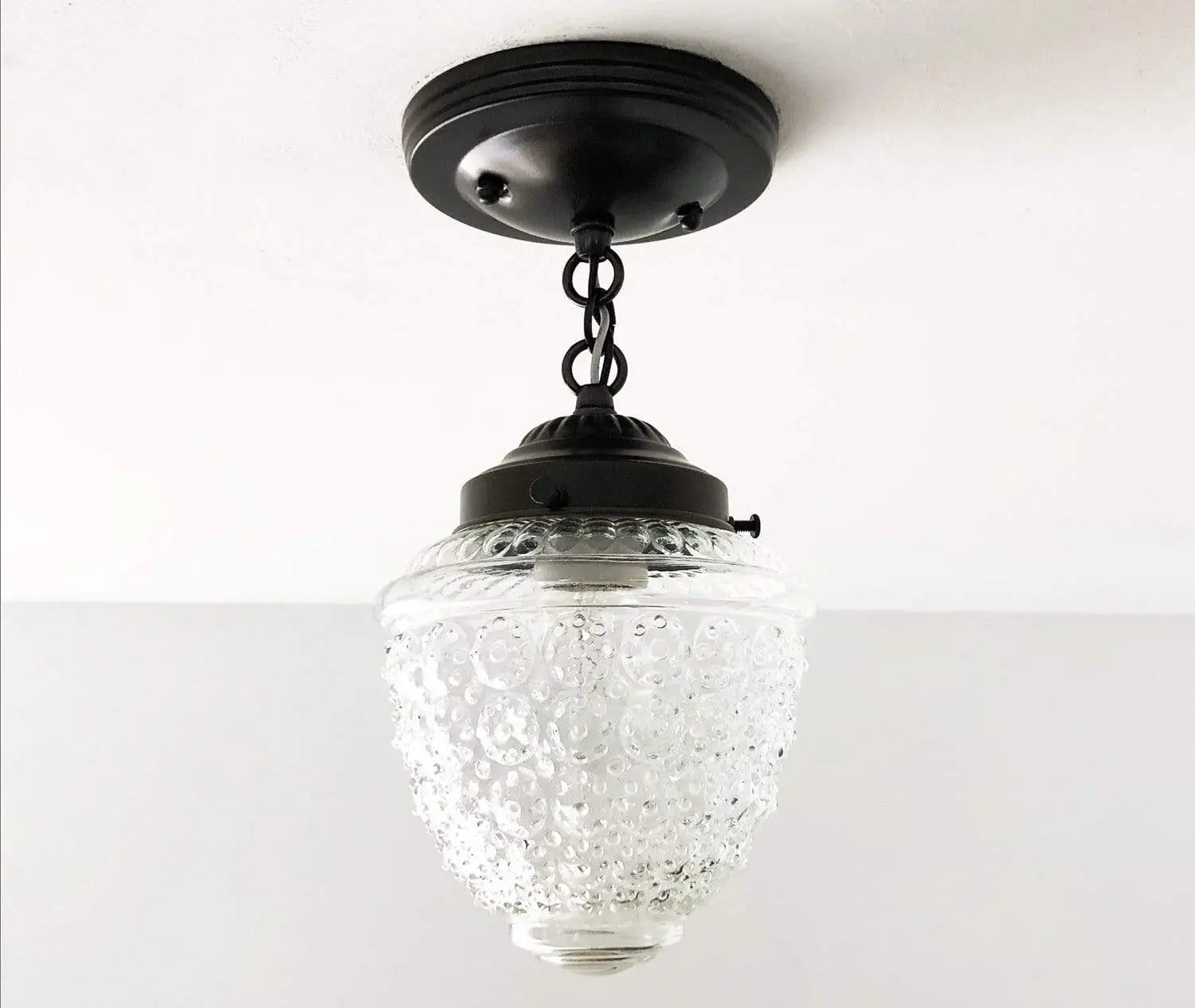 Acorn Antique Glass Ceiling Light with Chain