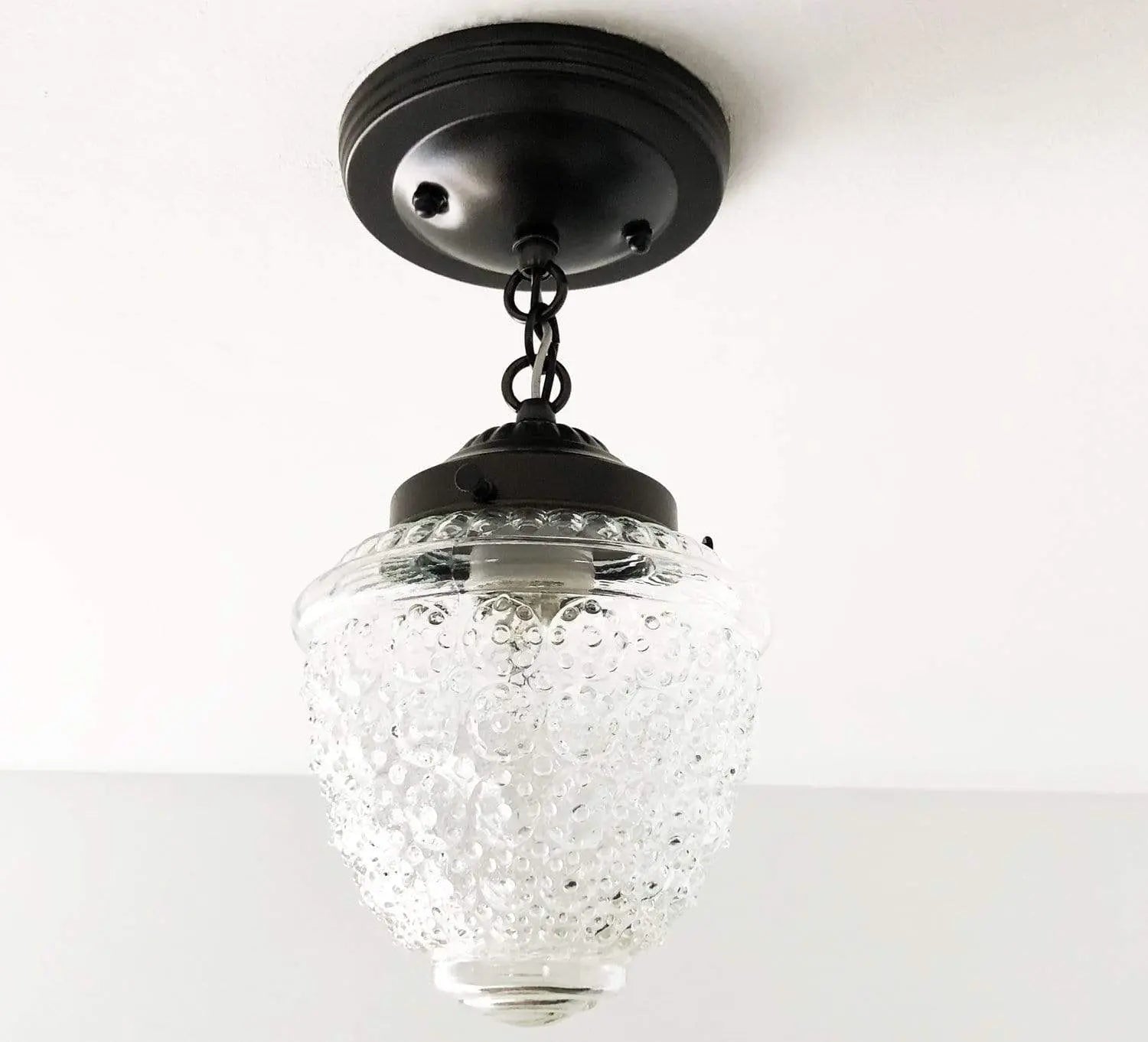 Acorn Antique Glass Ceiling Light with Chain