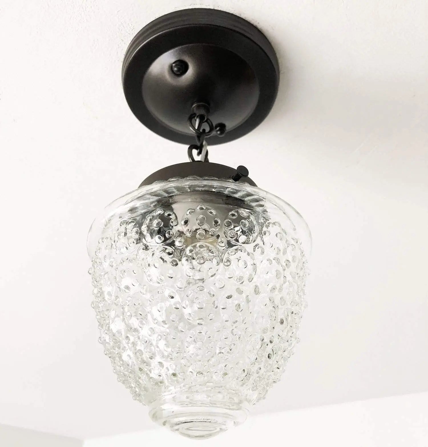 Acorn Antique Glass Ceiling Light with Chain