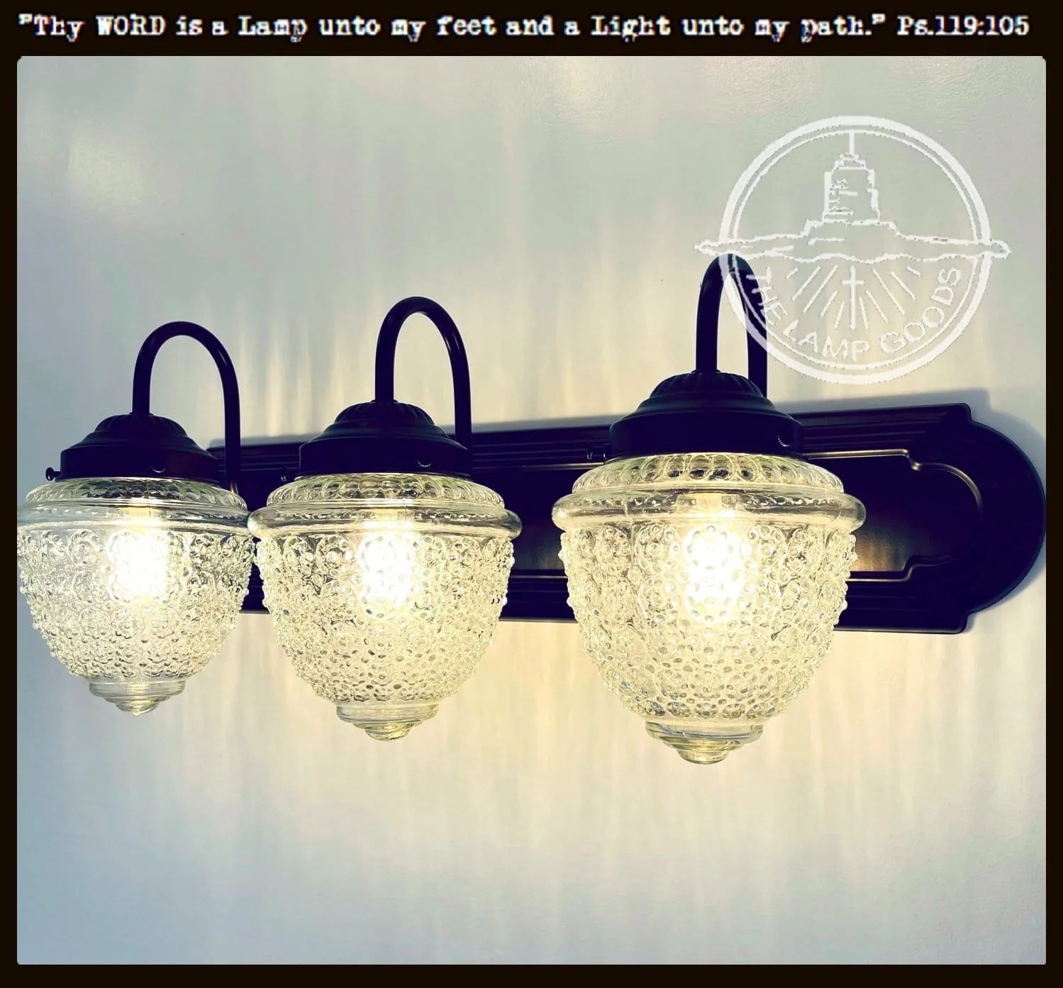 Antique Acorn Glass VANITY Light - 3 Sizes