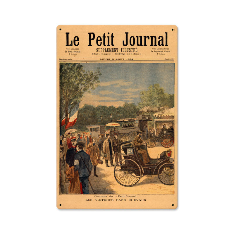 La Petite Journal, Automotive, Metal Sign, 12 X 18 Inches