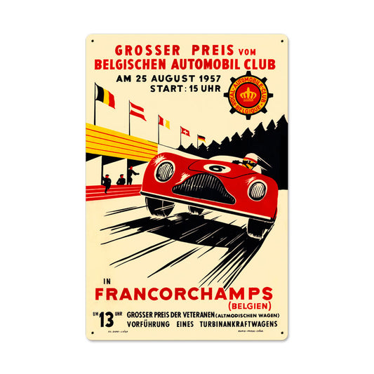 Follow The Crowd, Automotive, Metal Sign, 24 X 16 Inches