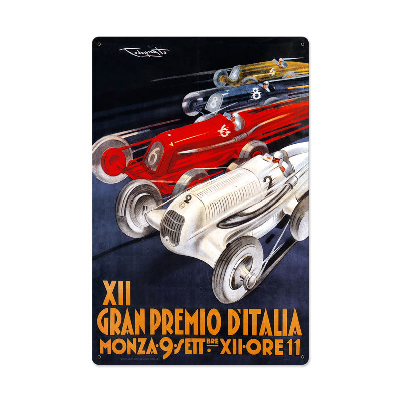 Gran Premio Italia, Automotive, Metal Sign, 16 X 24 Inches