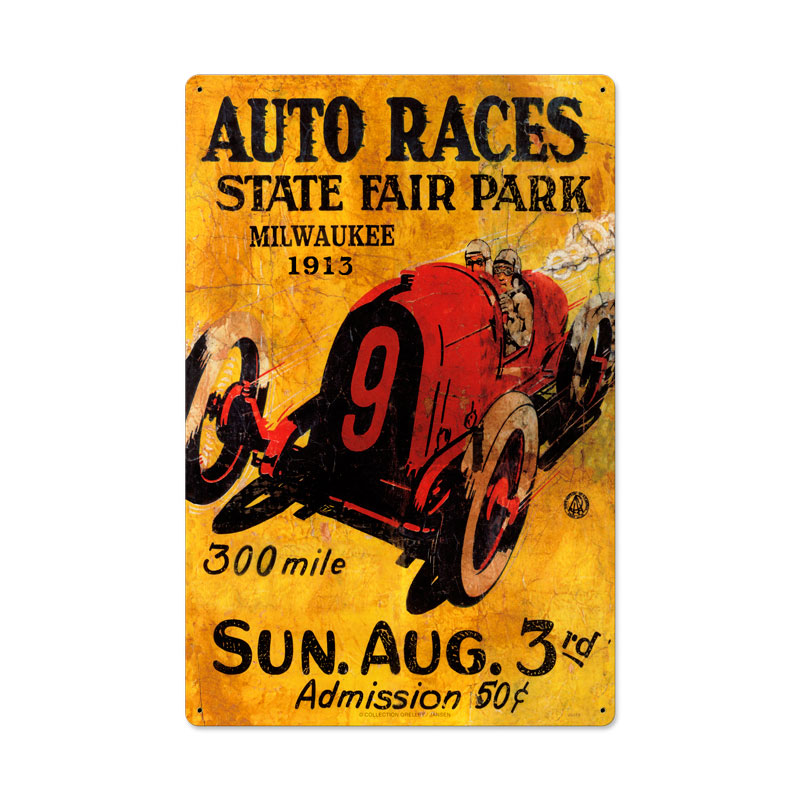 Milwaukee 1913, Automotive, Metal Sign, 16 X 24 Inches
