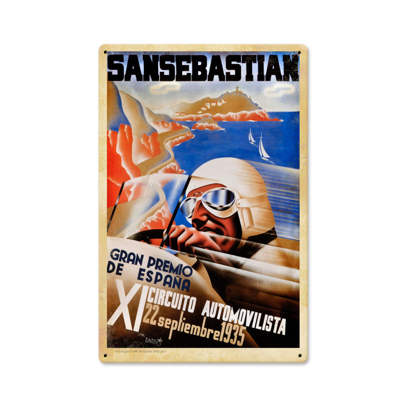 Spanish Grand Prix, Automotive, Metal Sign, 12 X 18 Inches