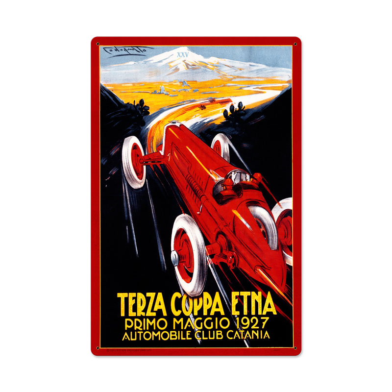 Terza Coppa, Automotive, Metal Sign, 16 X 24 Inches