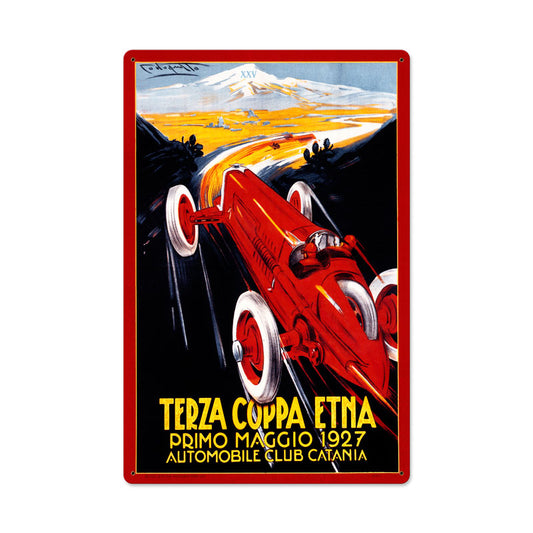 Terza Coppa, Automotive, Metal Sign, 16 X 24 Inches