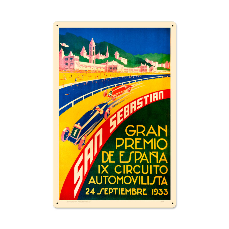 San Sebastian, Automotive, Metal Sign, 16 X 24 Inches