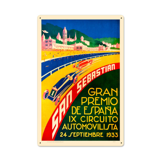 San Sebastian, Automotive, Metal Sign, 16 X 24 Inches