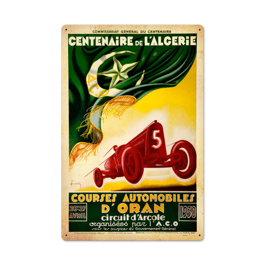Century in Algeria, Automotive, Metal Sign, 16 X 24 Inches