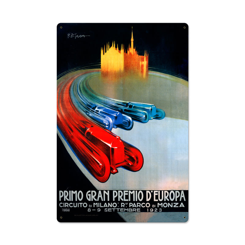 Europe Grand Prix, Automotive, Metal Sign, 16 X 24 Inches