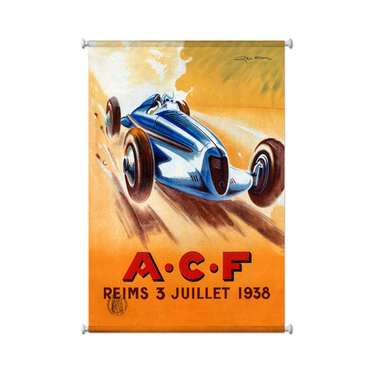 Reims, Automotive, Giclee Printed Canvas, 25 X 38 Inches