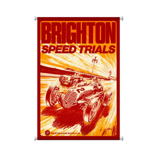 Brighton Speed Trials, Automotive, Giclee Printed Canvas, 25 X 38 Inches