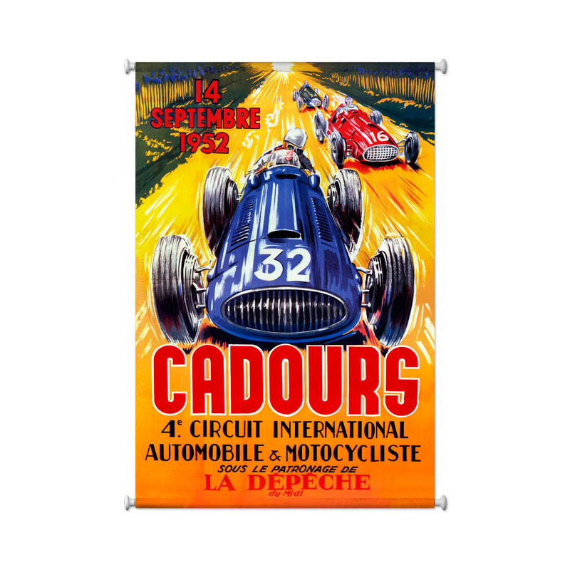 Cadours Circut, Automotive, Giclee Printed Canvas, 25 X 38 Inches