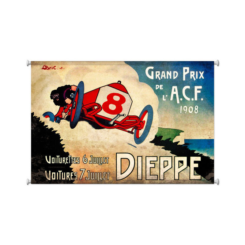 Dieppe Grand Prix, Automotive, Giclee Printed Canvas, 38 X 25 Inches